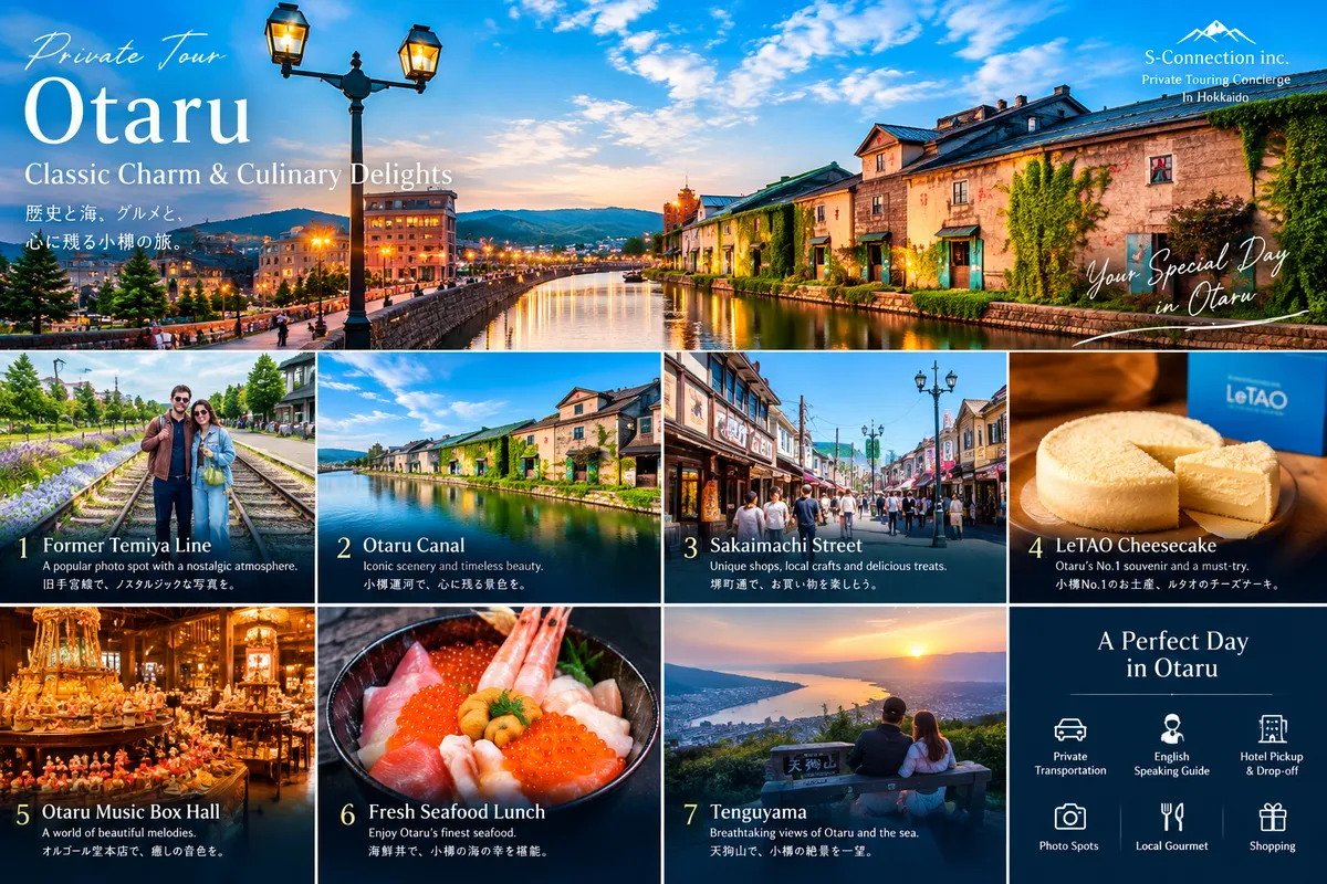 Otaru Private Canal, Gourmet & Scenic Tour