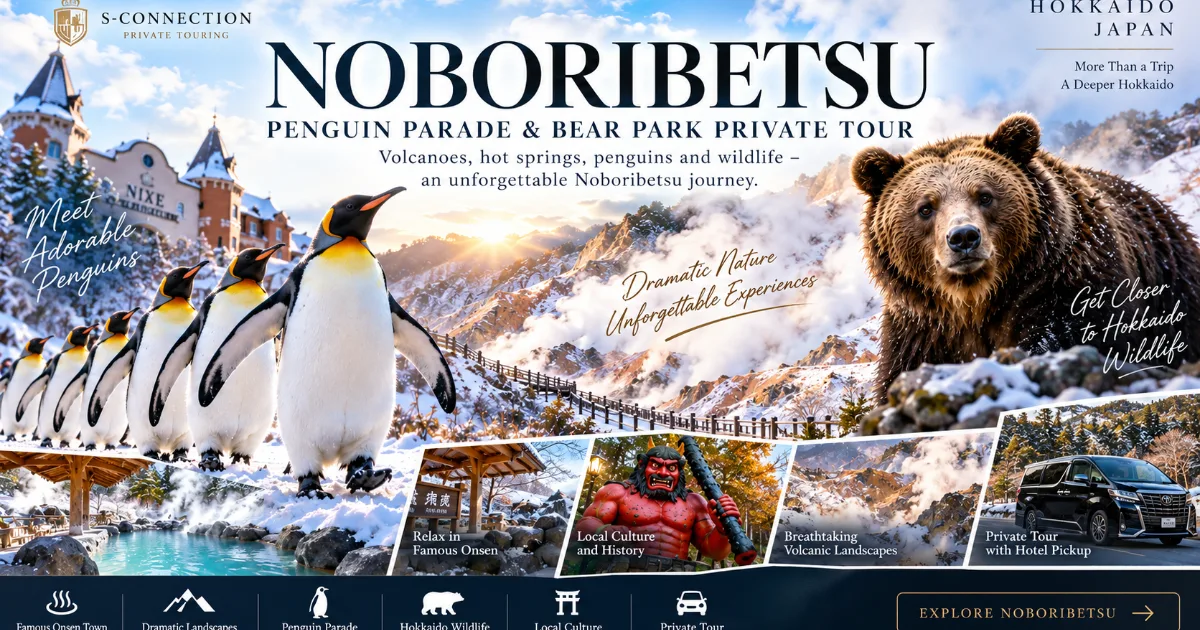 Noboribetsu Penguin Parade & Bear Park Private Tour private tour in Hokkaido